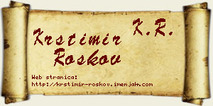 Krstimir Roškov vizit kartica